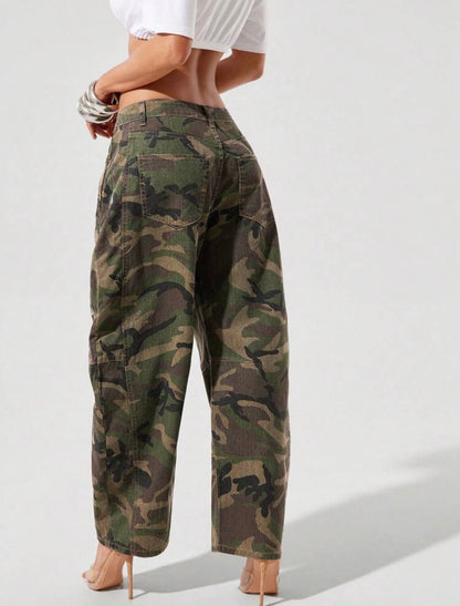 Jean Balloon Camouflage Kaki