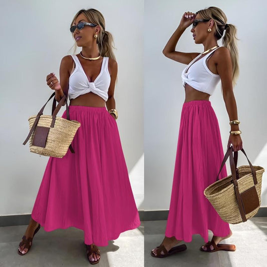 Jupe Longue Fluide Taille Unique Femme