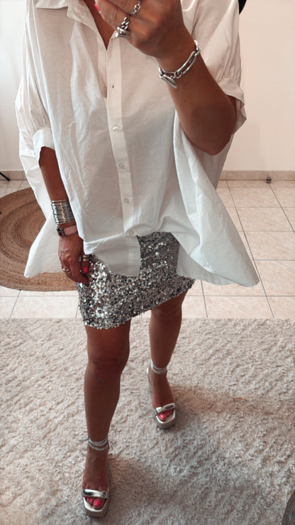 Jupe sequin or, Argent & Noir