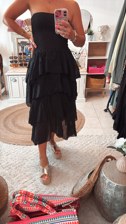 Robe bustier à volant DISPO en PLUSIEURS COULEURS 👇🏼