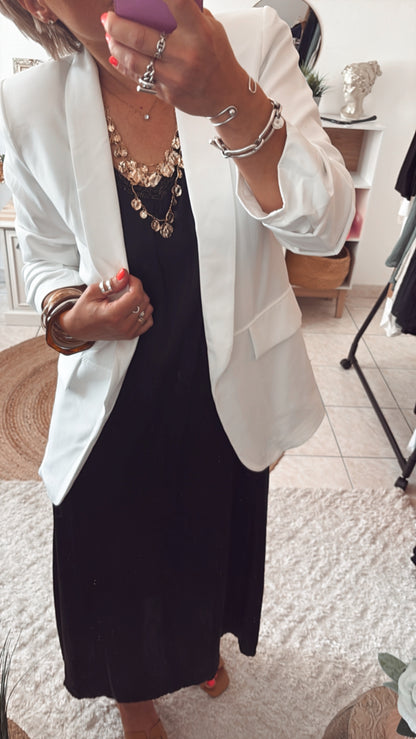 Robe satiné KELLY -NOIR