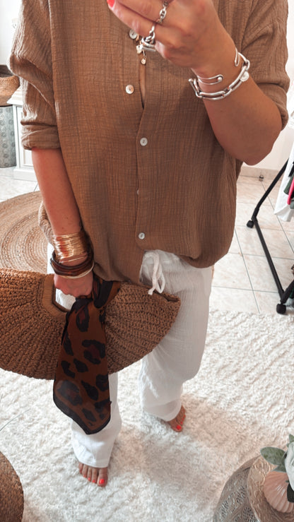 Chemise Gaze de Coton MIMI 2 plus ajusté - DISPO en PLUSIEURS COULEURS 👇🏼