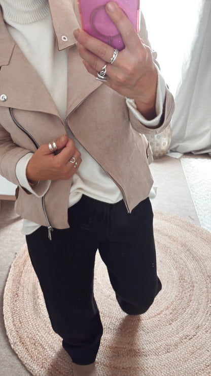 Perfecto Vestes Suédine WENDY - BEIGE