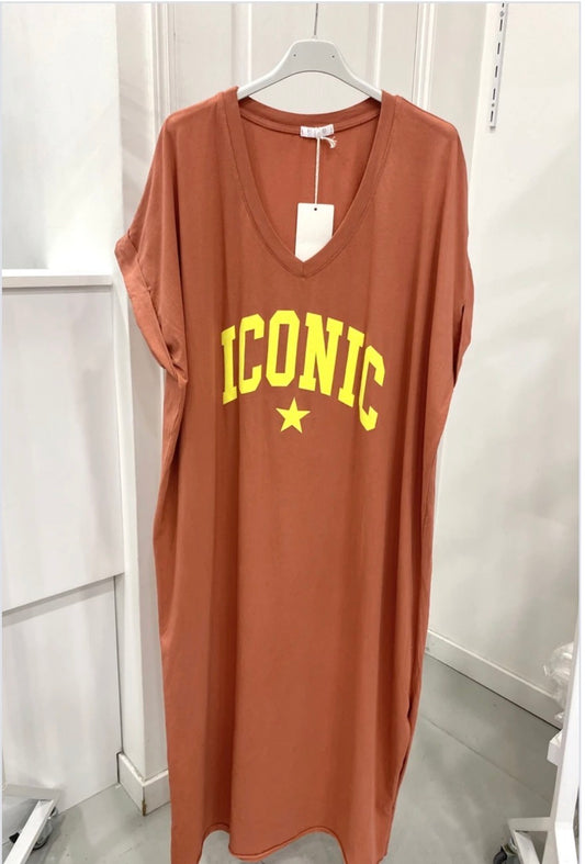 Robe tee shirt ICONIC femme robe longue casual chic tendance