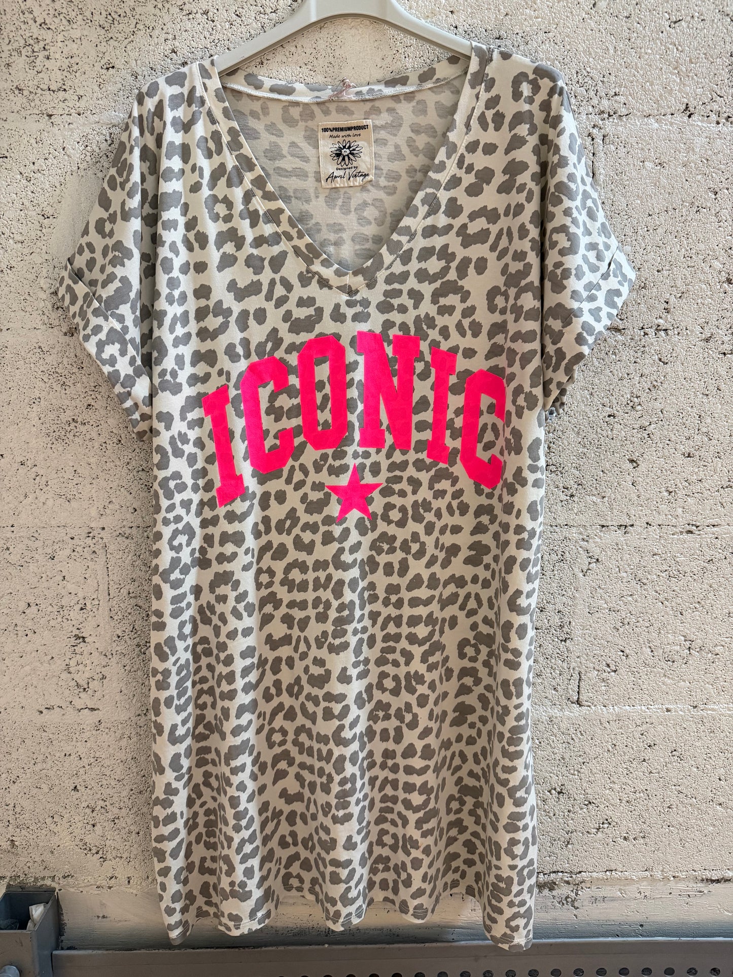 Robe tee shirt léopard femme ICONIC robe casual tendance été