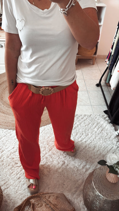 Pantalon Gaze de Coton CAMILLE 2 - DISPO en PLUSIEURS COULEURS👇🏼