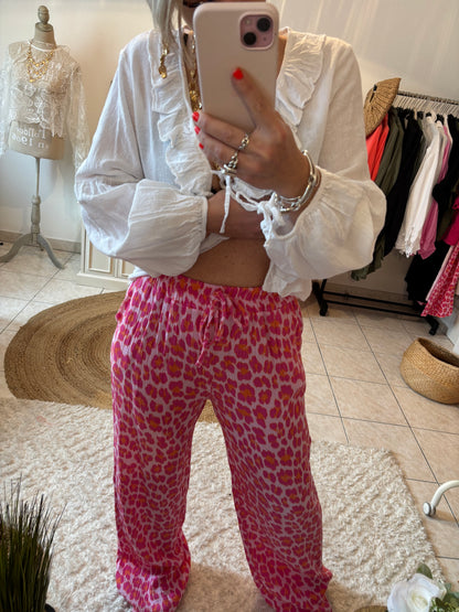 Pantalon Gaze de Coton JULINE-ROSE LÉO