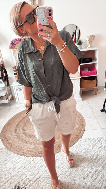 Short gaze de coton PLUME