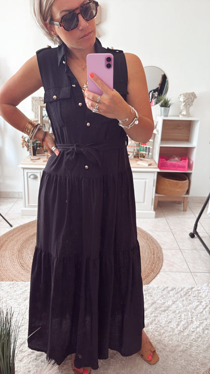 Robe chemise CANNE - NOIR