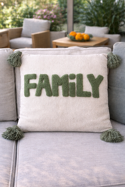Coussins décoratifs bohème chic Family 🤍