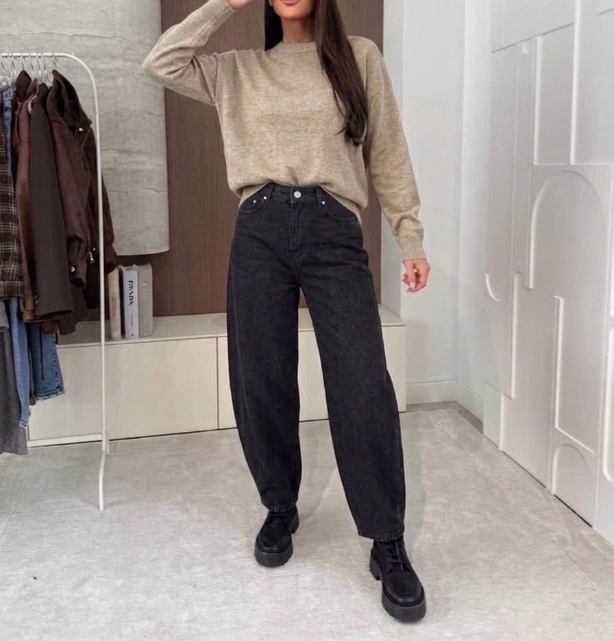 Jean femme coupe ballon – Style tendance et confortable