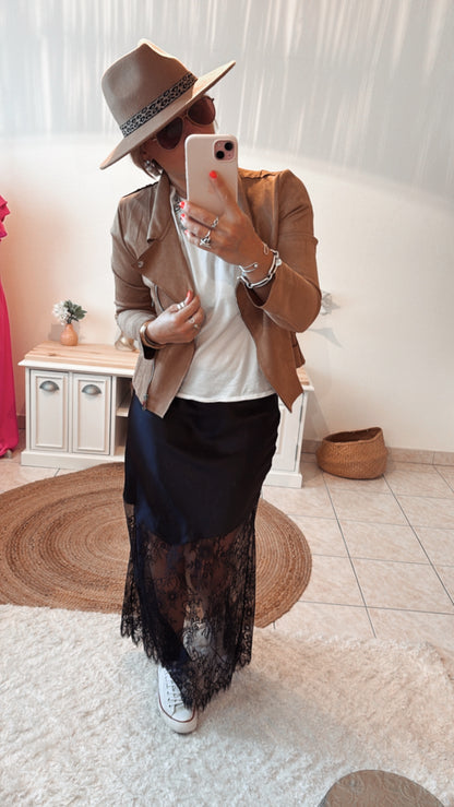 Perfecto Vestes Suédine WENDY - CAMEL