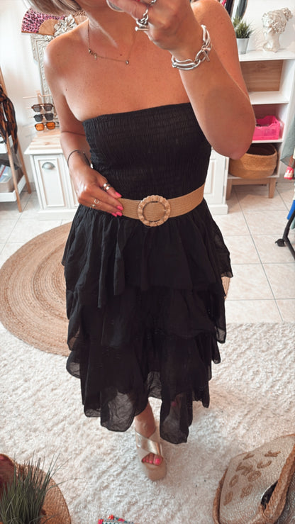 Robe bustier à volant DISPO en PLUSIEURS COULEURS 👇🏼