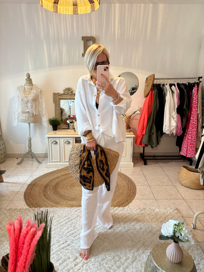 Pantalon Gaze de Coton CAMILLE - DISPO en PLUSIEURS COULEURS👇🏼