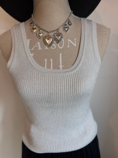 Débardeur scintillant MELINDA - ARGENT