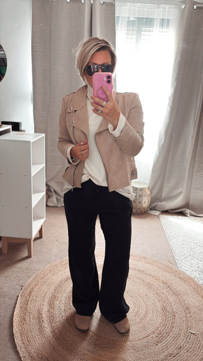 Perfecto Vestes Suédine WENDY - BEIGE