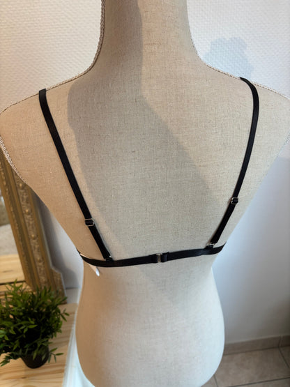 Ensemble SÉDUCTION haut et bas dentelle - NOIR & BLANC