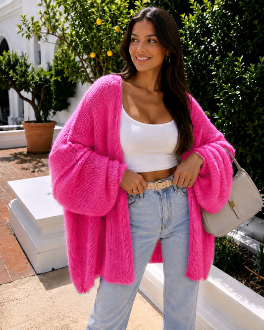 Gilet Long Oversize Manches Ballon