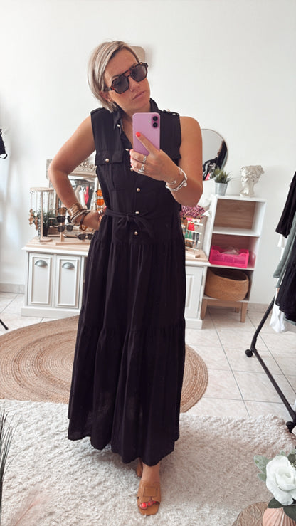 Robe chemise CANNE - NOIR