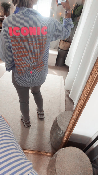 Chemise rayée femme ICONIC – Chemise tendance casual chic