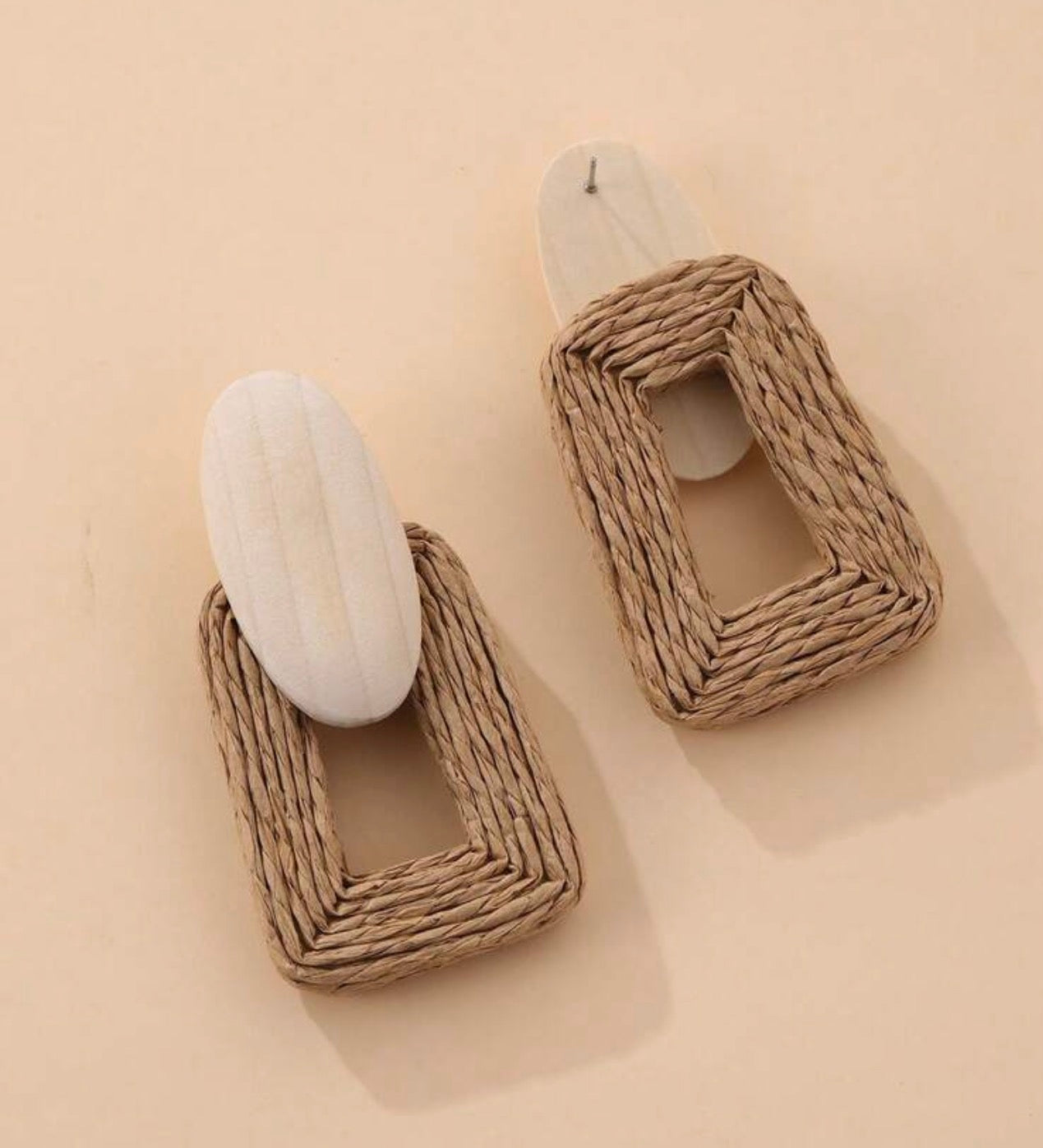Boucles d’oreilles bohème naturel.