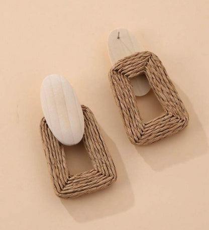 Boucles d’oreilles bohème naturel.