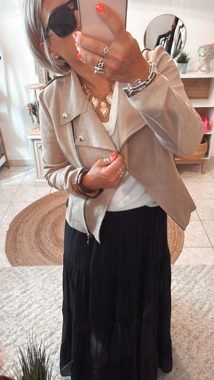 Perfecto Vestes Suédine WENDY - BEIGE