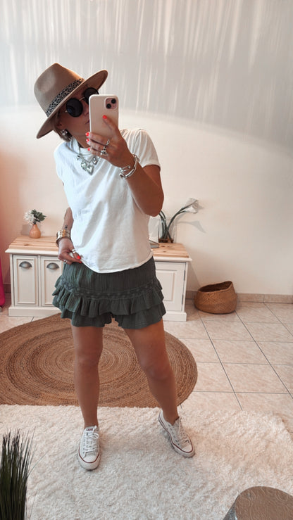 Jupe Short  gaze de coton dentelle JUIETTE -DISPO en PLUSIEURS COULEURS 👇🏼