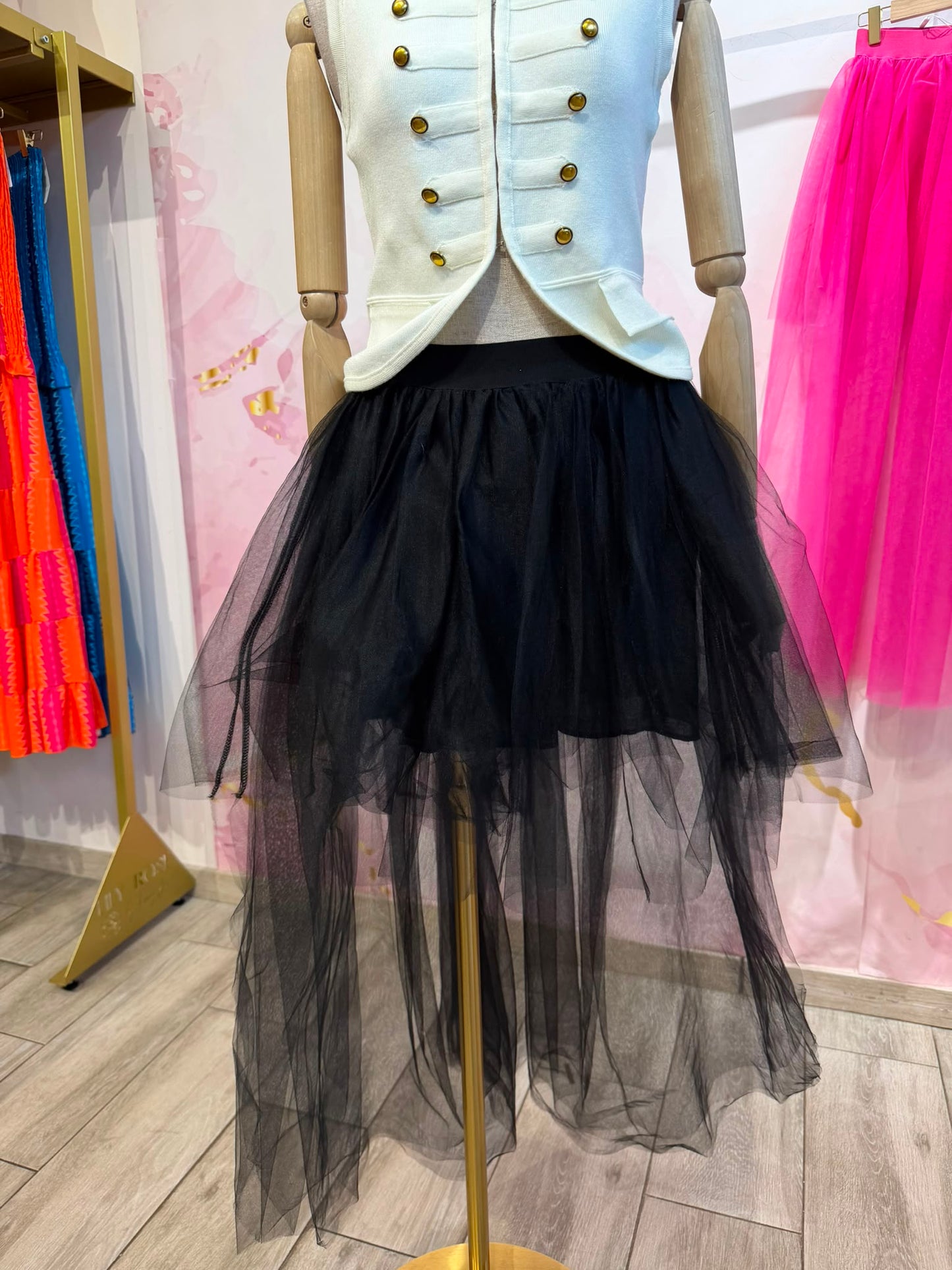 Jupe en Tulle Asymétrique Femme
