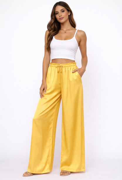 pantalon fluide femme viscose taille elastique coupe ample
