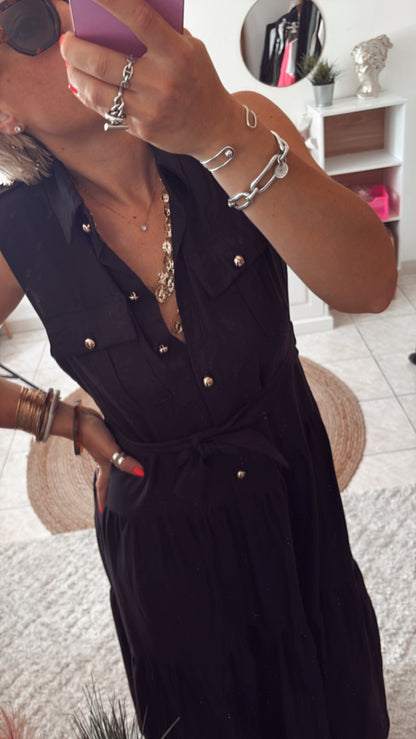 Robe chemise CANNE - NOIR