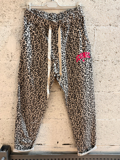 pantalon leopard femme taille unique casual iconic tendance chic