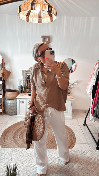 Chemise Gaze de Coton MIMI 2 plus ajusté - DISPO en PLUSIEURS COULEURS 👇🏼