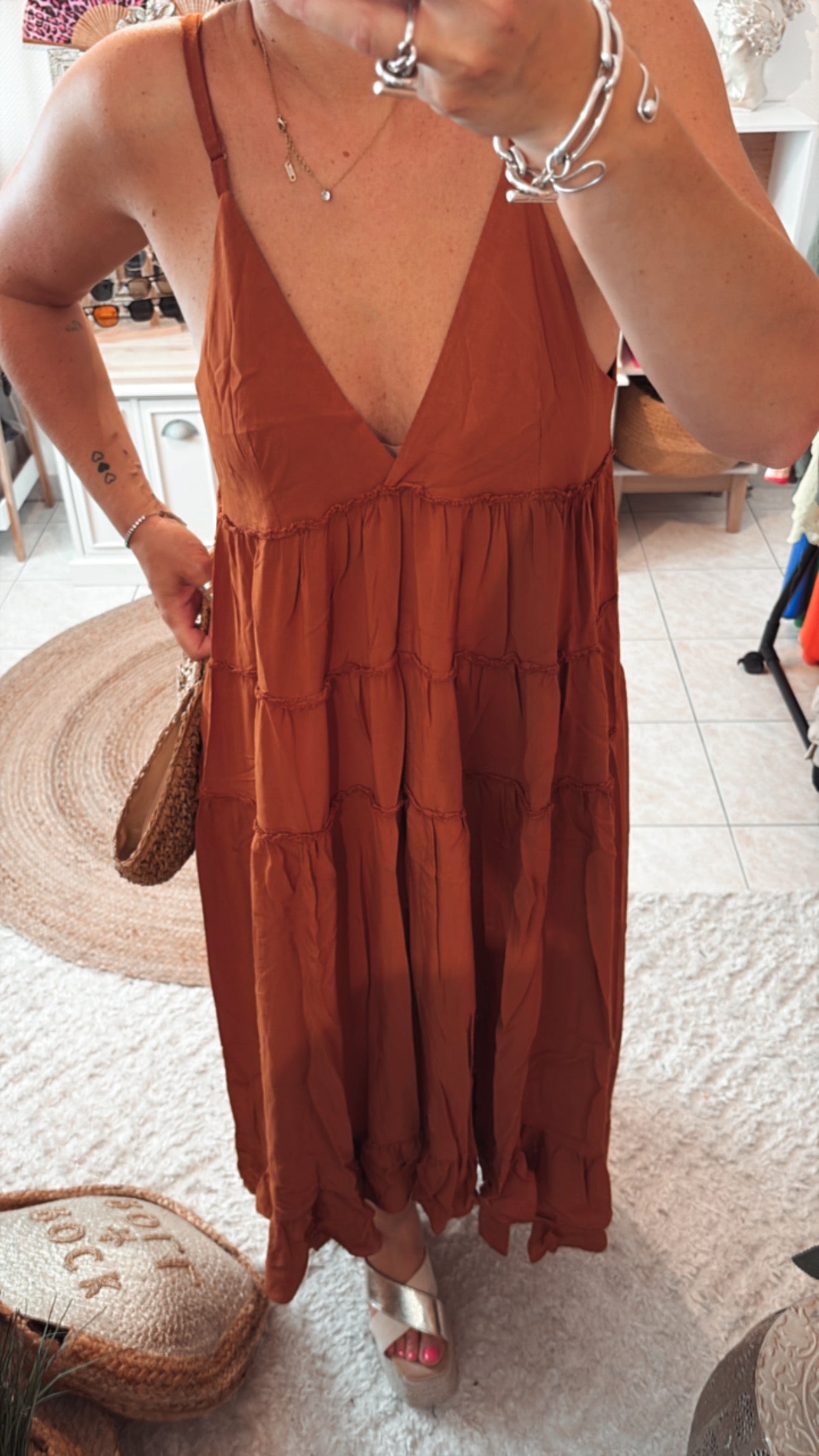 Robe bretelles volant DISPO en PLUSIEURS COULEURS 👇🏼