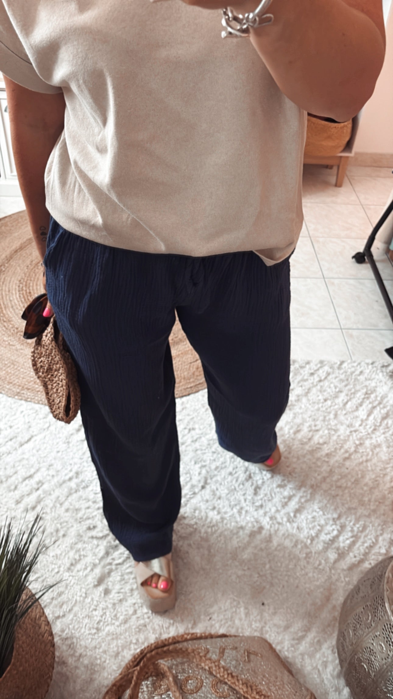 Pantalon Gaze de Coton CAMILLE 2 - DISPO en PLUSIEURS COULEURS👇🏼