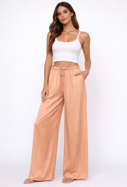pantalon fluide femme viscose taille elastique coupe ample