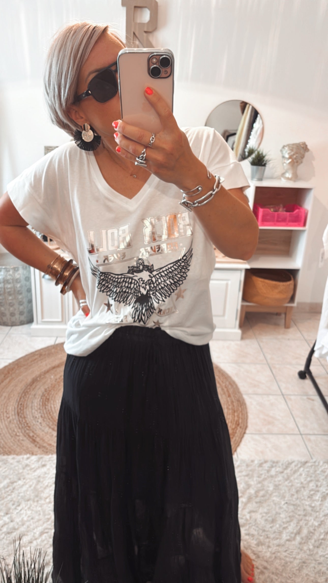 T-shirt AYA -BLANC