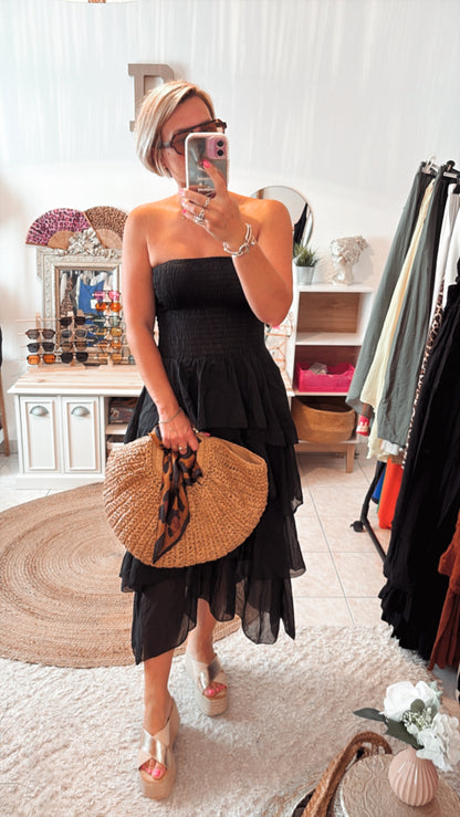 Robe bustier à volant DISPO en PLUSIEURS COULEURS 👇🏼