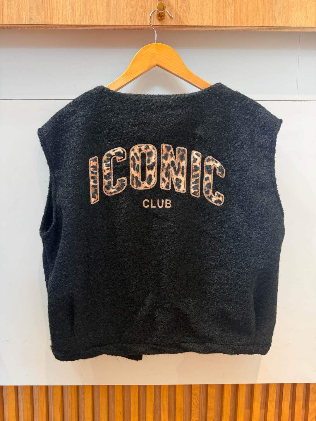 Gilet sans manches ICONIC CLUB léopard