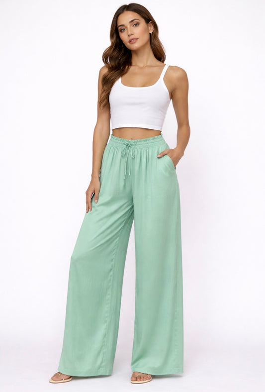 pantalon fluide femme viscose taille elastique coupe ample