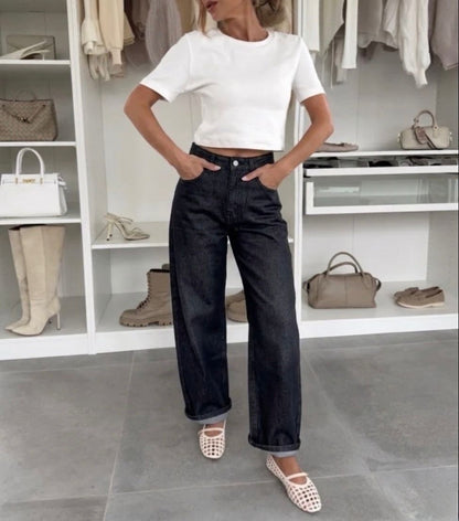 Jean femme coupe ballon – Style tendance et confortable