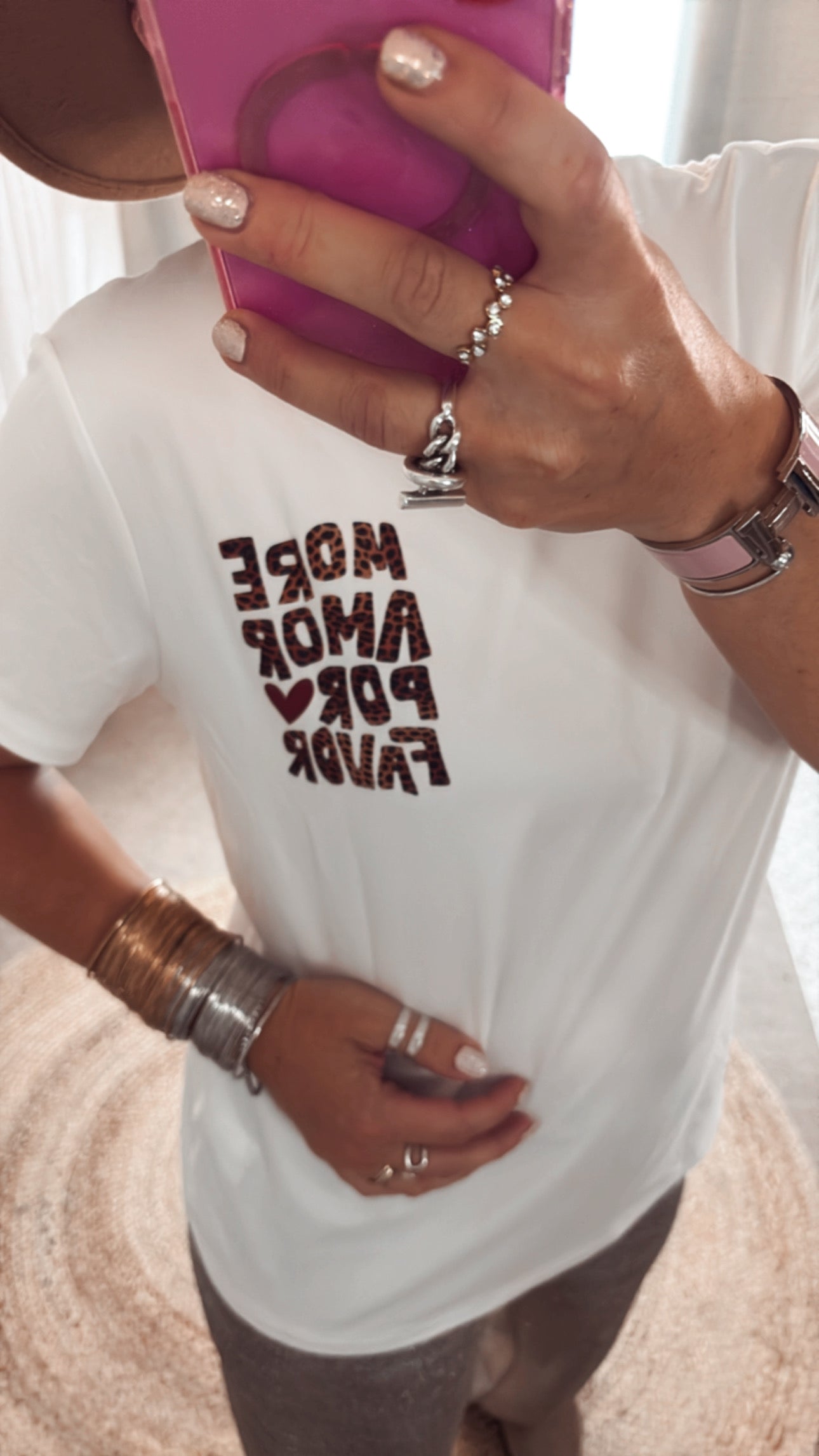 T-shirt AMOR Blanc ou Noir