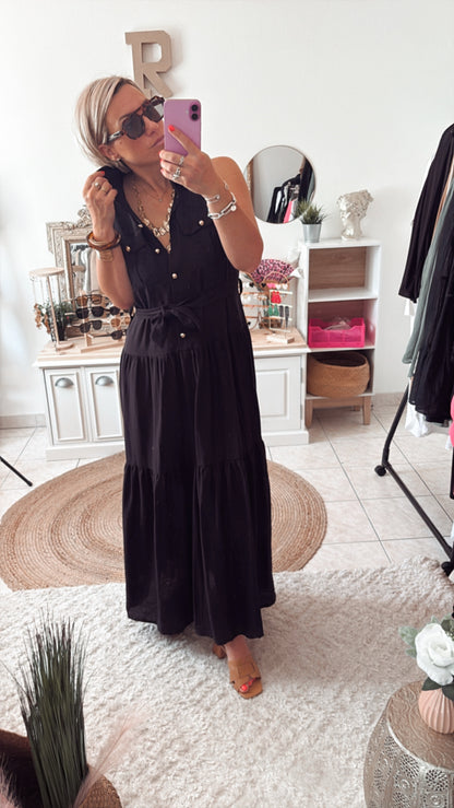 Robe chemise CANNE - NOIR