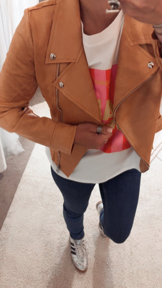 Perfecto Femme en Suédine Chic