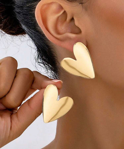 Boucles d’Oreilles Cœur Dorées