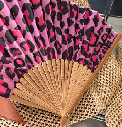 Éventail LÉO-BEIGE & ROSE