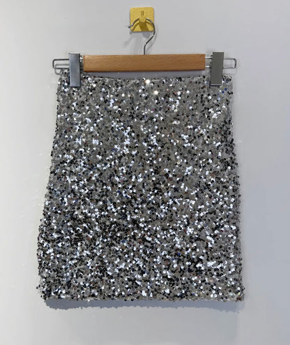 Jupe sequin or, Argent & Noir