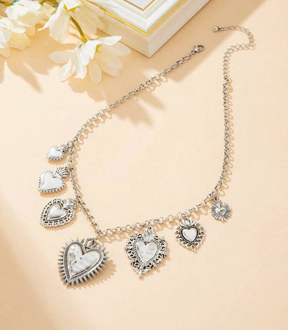 Collier Cœurs Argentés