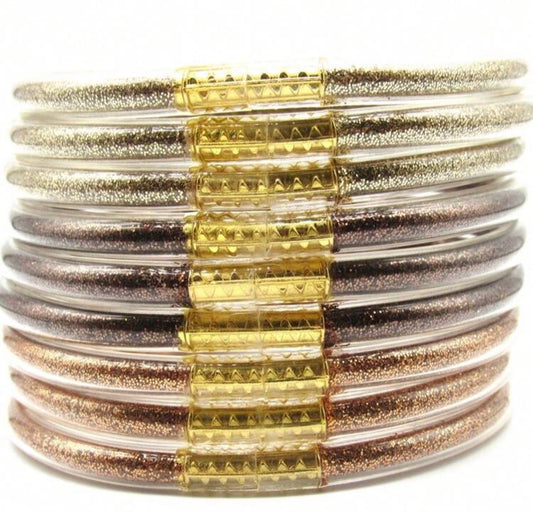 Bracelet Multirangs Pailleté ✨ marron