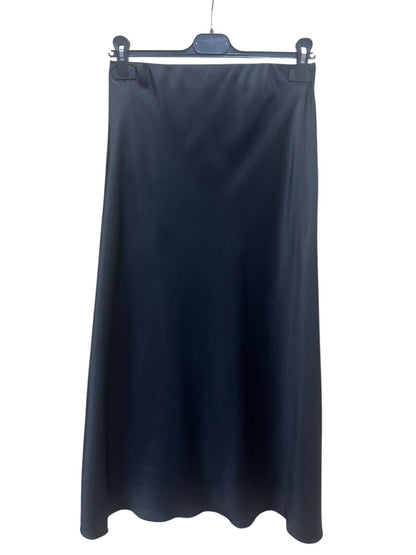 Jupe Satiné Coupe Légèrement Évasé Kaki, Noir et beige